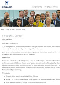 Interpeace Constitution Making for Peace Programme